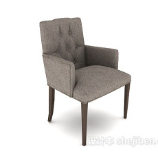 灰色休闲椅子3d模型下载