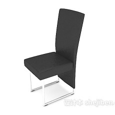 黑色简约餐椅3d模型下载
