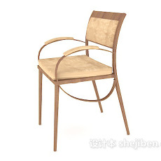 简约木质家居椅3d模型下载