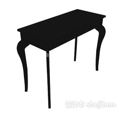黑色边桌3d模型下载