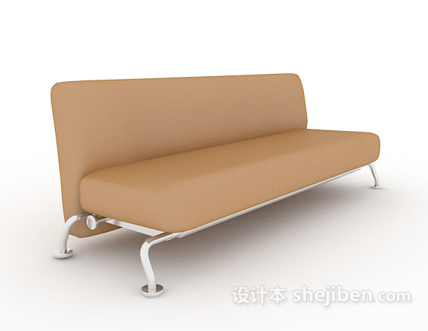 皮质多人休闲椅3d模型下载