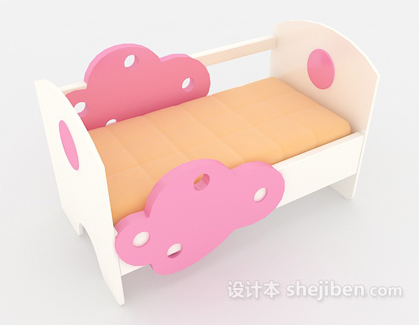 可爱粉色儿童床