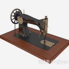 老式缝纫机3d模型下载