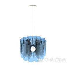 蓝色客厅吊灯3d模型下载