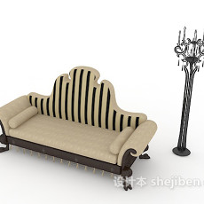 欧式家居精致沙发3d模型下载