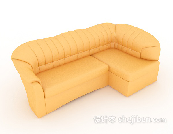 黄色皮质沙发