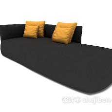 现代黑色个性沙发3d模型下载