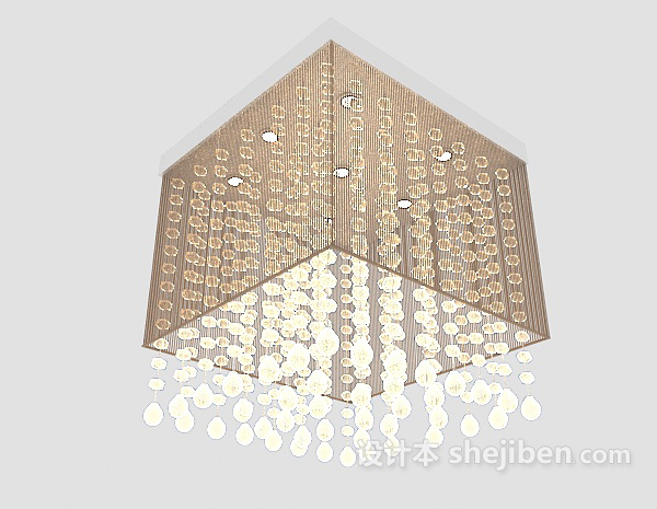 设计本家居客厅水晶吊灯3d模型下载