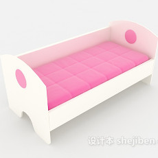 简约儿童床3d模型下载