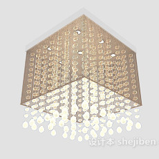 家居客厅水晶吊灯3d模型下载