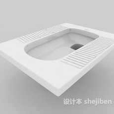 厕所蹲式便器3d模型下载
