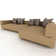 现代简洁多人沙发3d模型下载