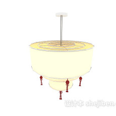 新中式餐厅吊灯3d模型下载