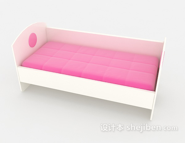 免费简约儿童床3d模型下载