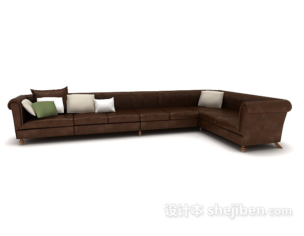 现代风格经典多人沙发3d模型下载