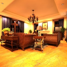 欧式家居客厅3d模型下载