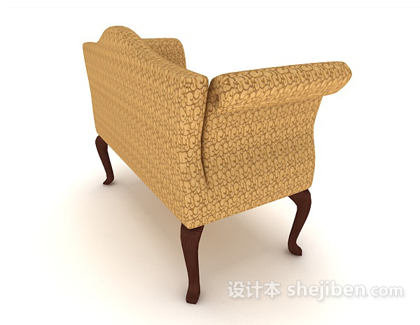 设计本简欧风格单人沙发3d模型下载