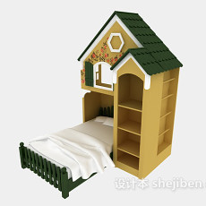 童趣儿童床3d模型下载
