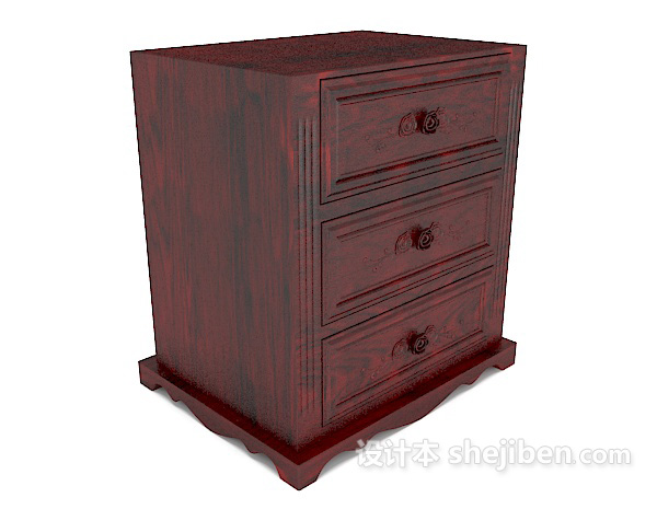 中式红木床头柜