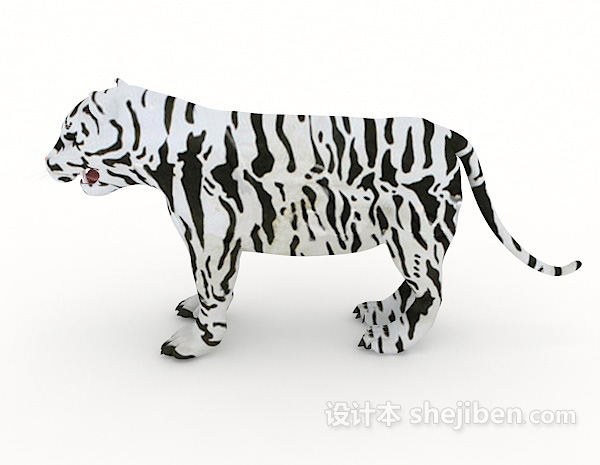 设计本斑纹老虎3d模型下载