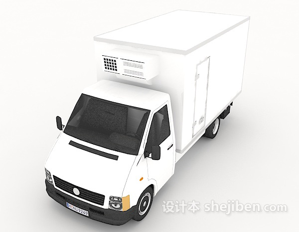 免费常见货物运输车3d模型下载