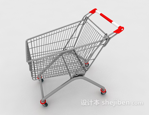 免费超市购物车3d模型下载