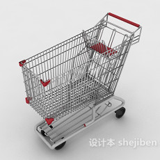 超市推车3d模型下载