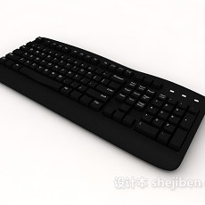 黑色电脑键盘3d模型下载