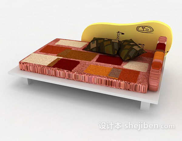 免费儿童休闲床3d模型下载