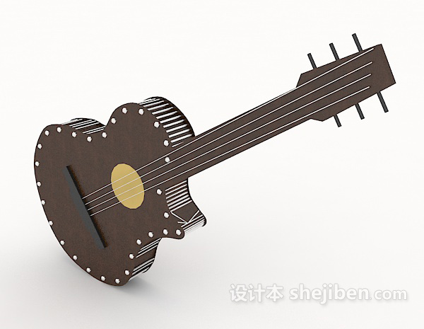 设计本别致吉他3d模型下载