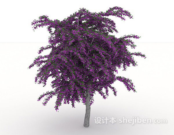 紫色室外植物3d模型下载