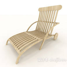 实木休闲凉椅3d模型下载