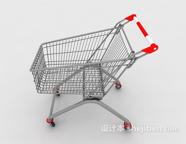 设计本超市购物车3d模型下载