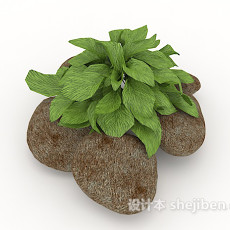 绿色室外植物3d模型下载
