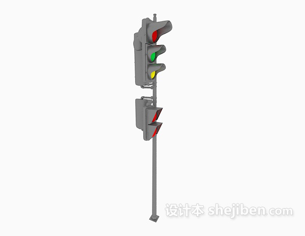 免费红绿交通灯3d模型下载