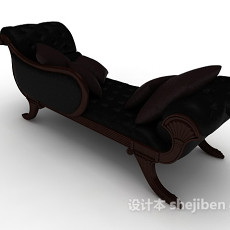 实木贵妃椅3d模型下载