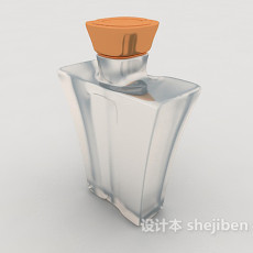 简约玻璃瓶3d模型下载