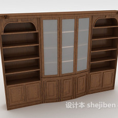 欧式古老书柜3d模型下载