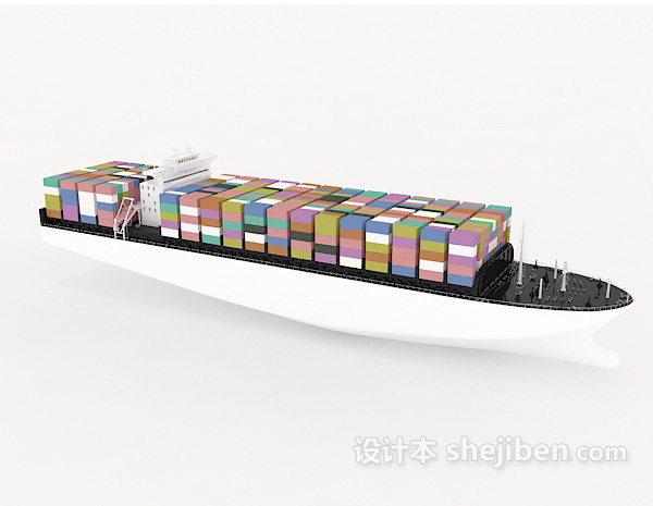 载物货船3d模型下载