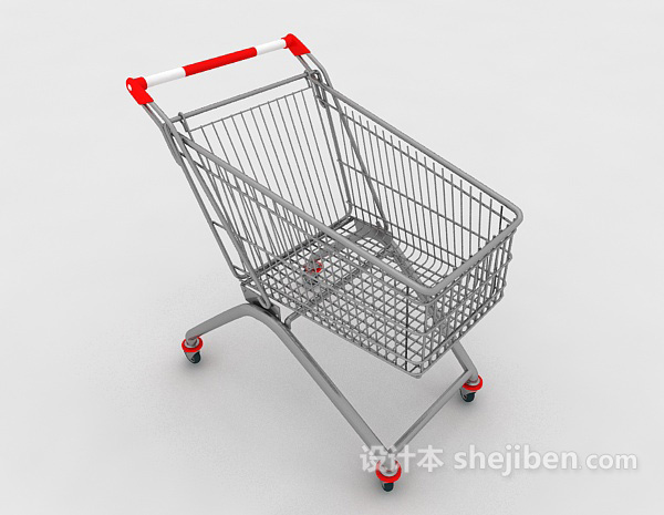 超市购物车3d模型下载