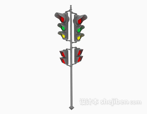 红绿交通灯3d模型下载