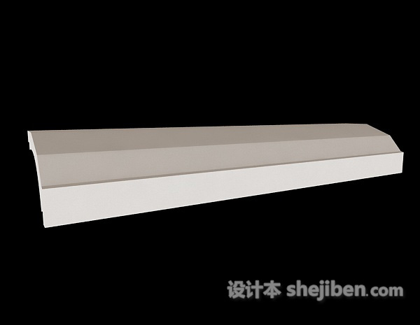 现代风格白色石膏线构件3d模型下载
