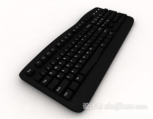 设计本黑色电脑键盘3d模型下载