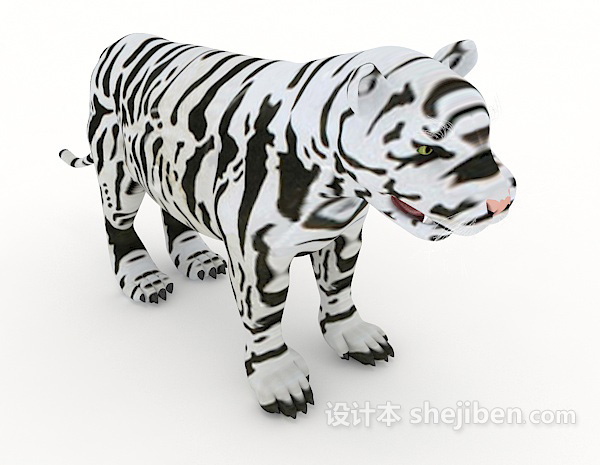 斑纹老虎3d模型下载