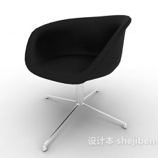 简约黑色单椅3d模型下载