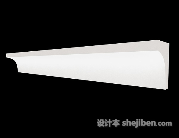 现代风格构件白色石膏线3d模型下载