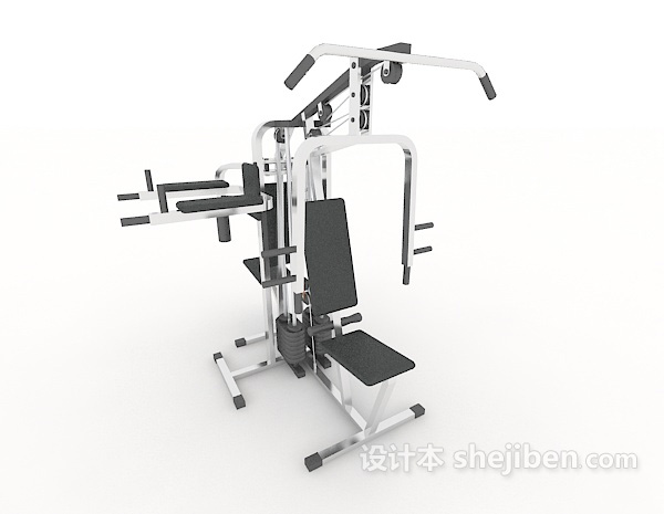 设计本健身房器材设备3d模型下载