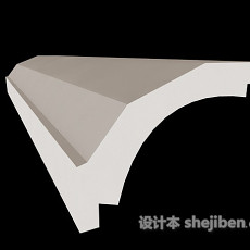 白色石膏线构件3d模型下载