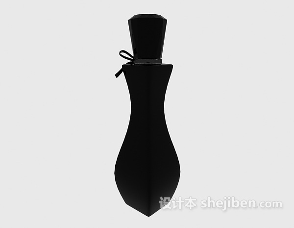 黑色瓶装摆设3d模型下载