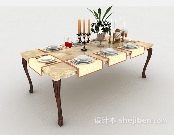 实木欧式餐桌